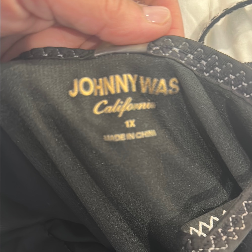Johnny Was Elegant Black Blouse